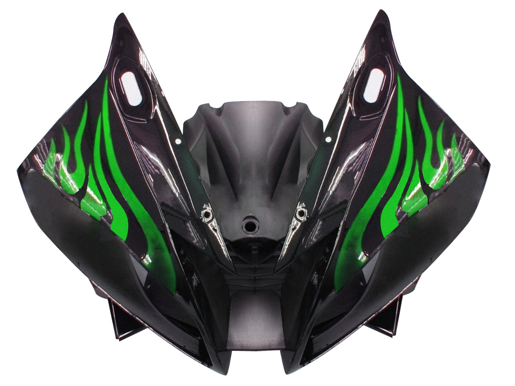 Fairings 2006-2007 Yamaha YZF-R6 Black & Green Flame R6  Generic