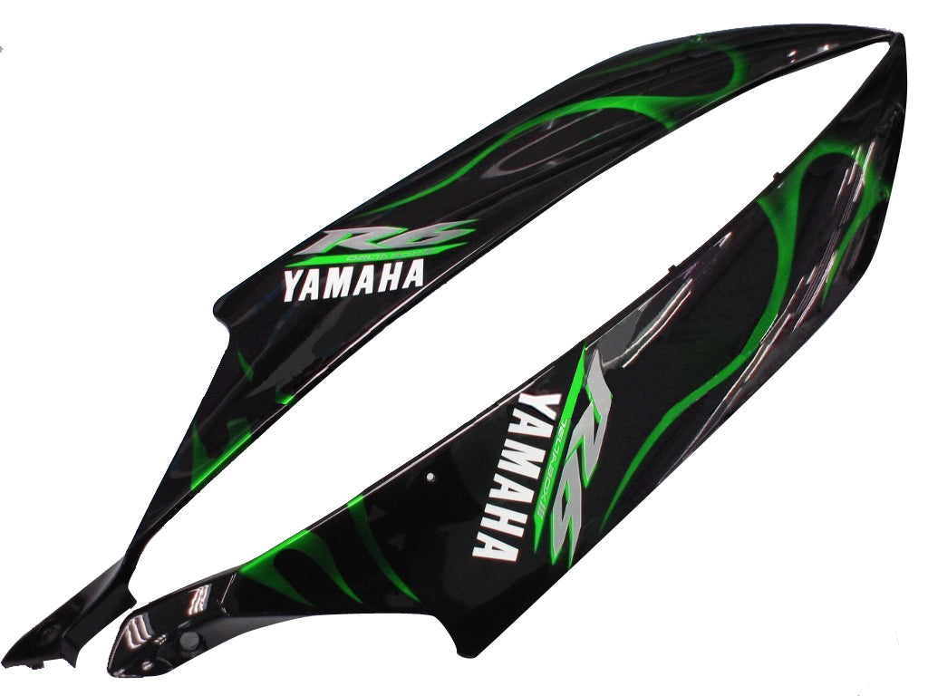 Fairings 2006-2007 Yamaha YZF-R6 Black & Green Flame R6  Generic