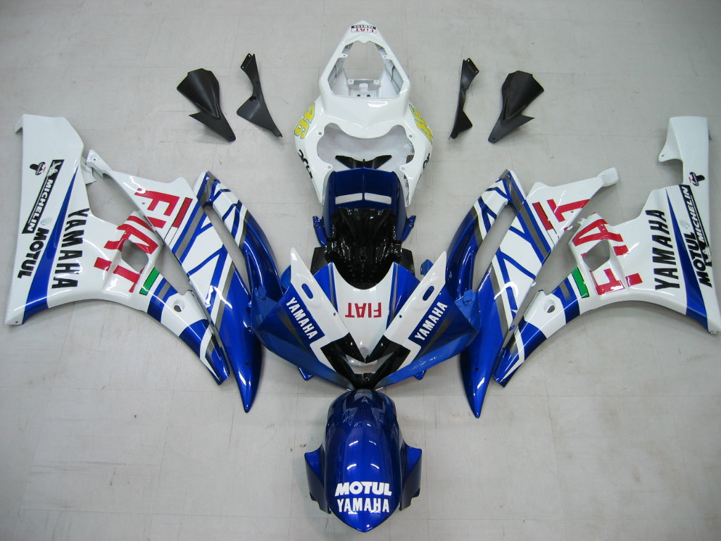 Fairings 2006-2007 Yamaha YZF-R6 White Blue No.46 FIAT R6  Generic