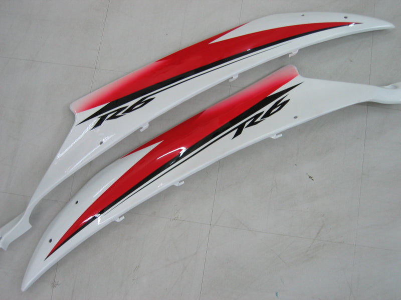 Fairings 2006-2007 ياماها YZF-R6 أبيض أحمر ميشلان R6 عام