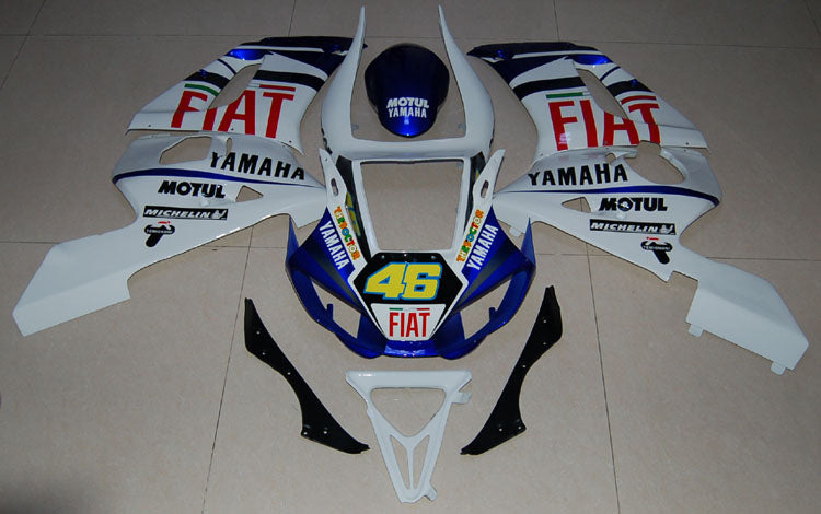 Fairings 1998-2002 Yamaha YZF-R6 White & Blue No.46 FIAT R6  Generic