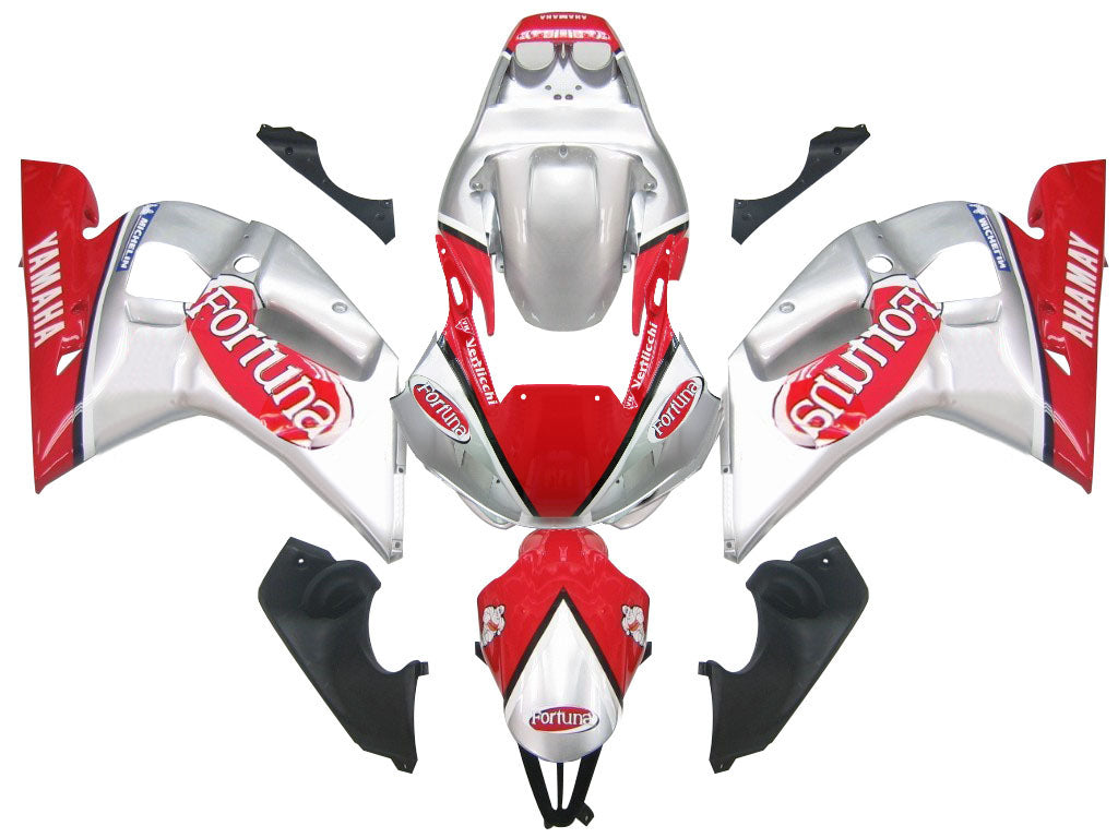 Fairings 1998-2002 Yamaha YZF-R6 Silver Red Fortuna R6  Generic