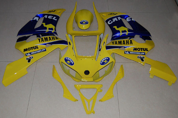 Fairings 1998-2002 Yamaha YZF-R6 Yellow Blue Camel R6  Generic