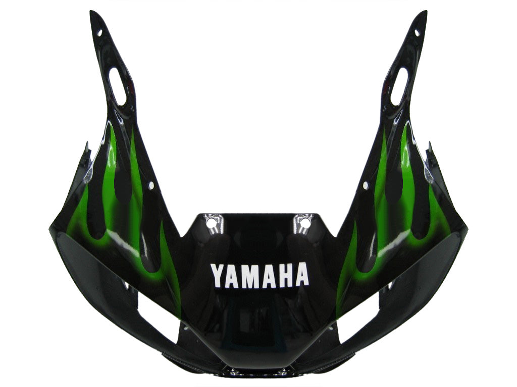 Fairings 1998-2002 Yamaha YZF-R6 Black & Green Flame R6  Generic