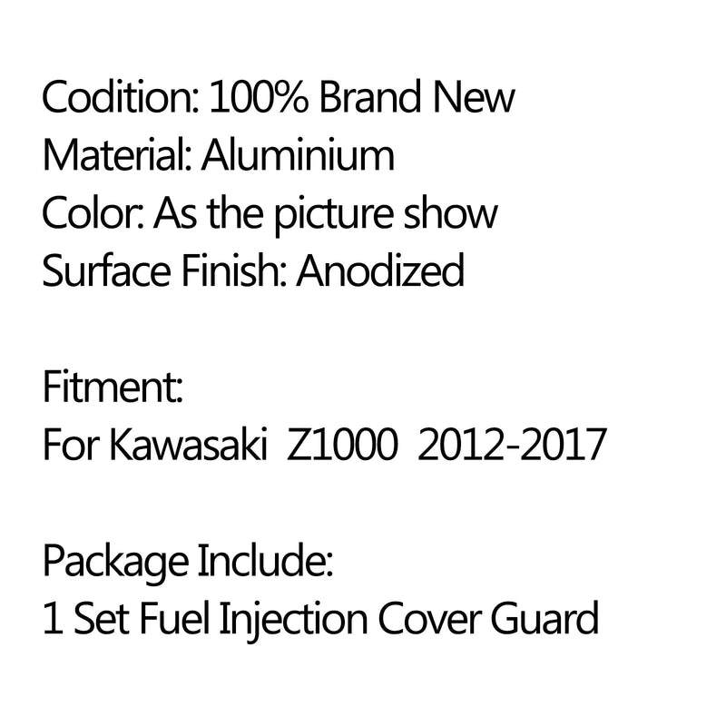 Protector de cubierta de inyector de inyección de combustible para Kawasaki Z1000 2012-2017 genérico