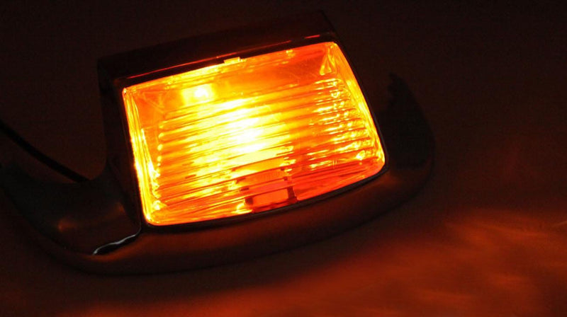 Luz de punta de guardabarros delantero con enchufe amarillo para Road King FLHR Classic Generic