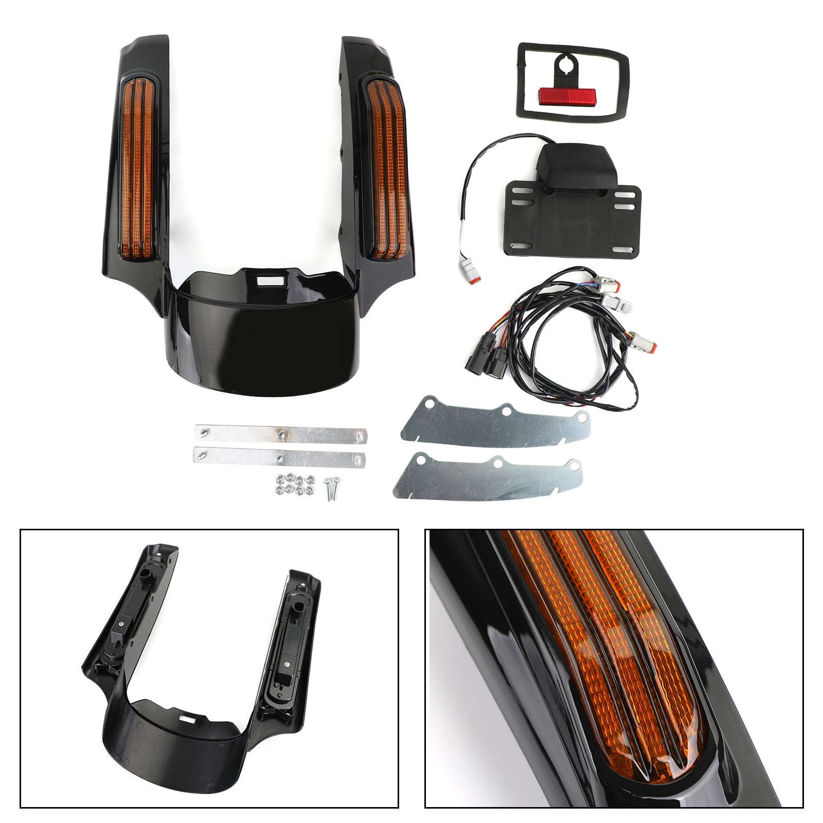 Luz LED para guardabarros trasero apta para Touring Road King FLHR Street Glide FLHX Generic