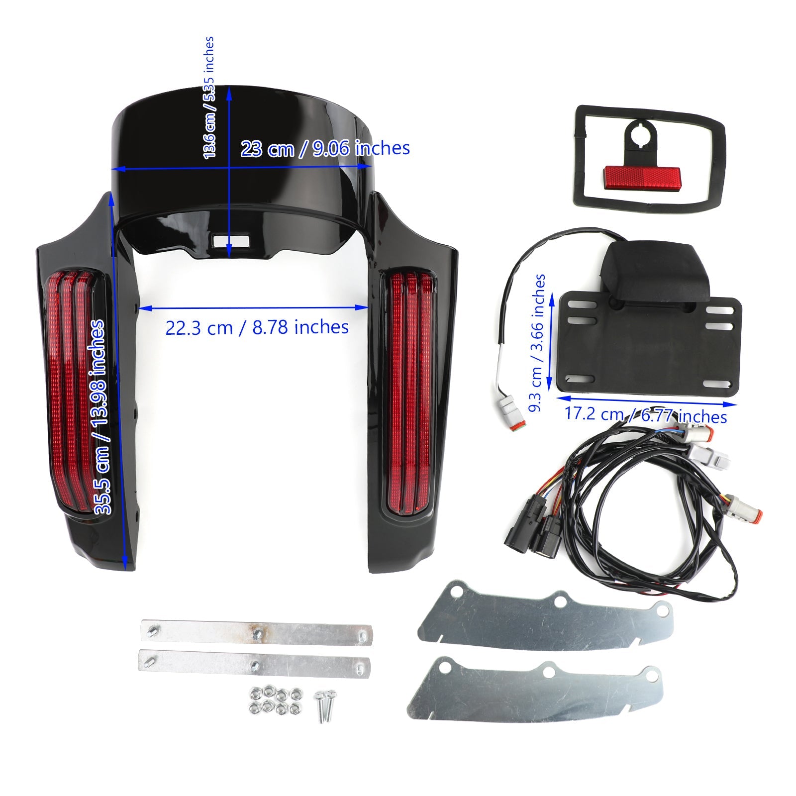 Luz LED para guardabarros trasero apta para Touring Road King FLHR Street Glide FLHX Generic