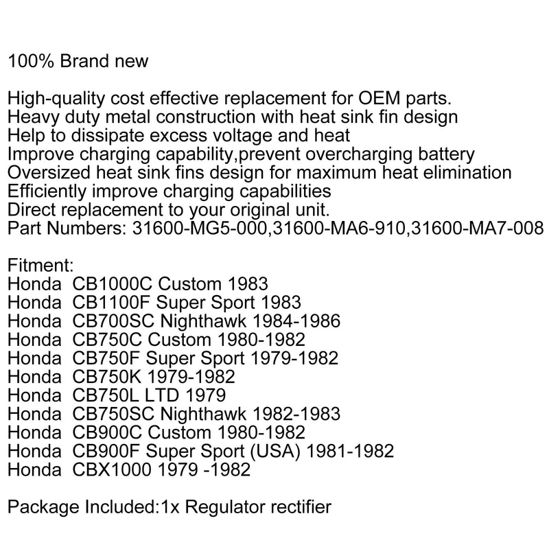 Rectificador regulador compatible con Honda TRX450FE TRX450FM Foreman Es 2002-2004 genérico