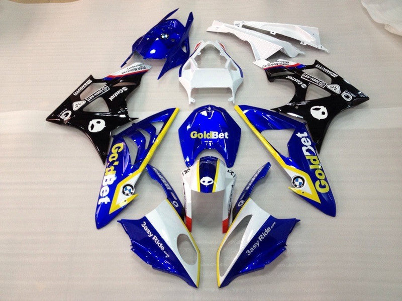 Fairings for 2009-2014 BMW S1000RR Blue Gold Bet  Generic