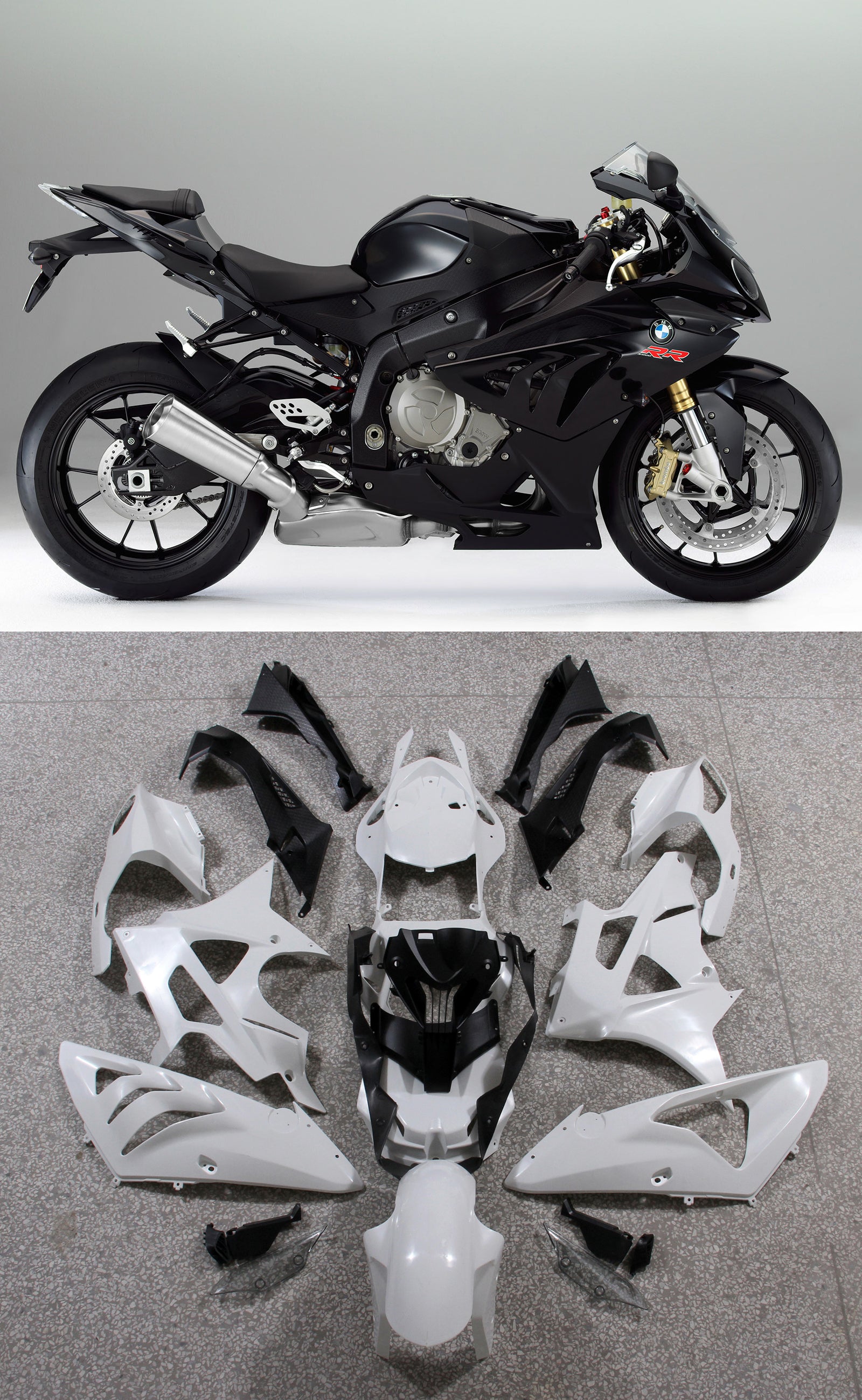 Fairings for 2009-2014 BMW S1000RR Black BMW  Generic