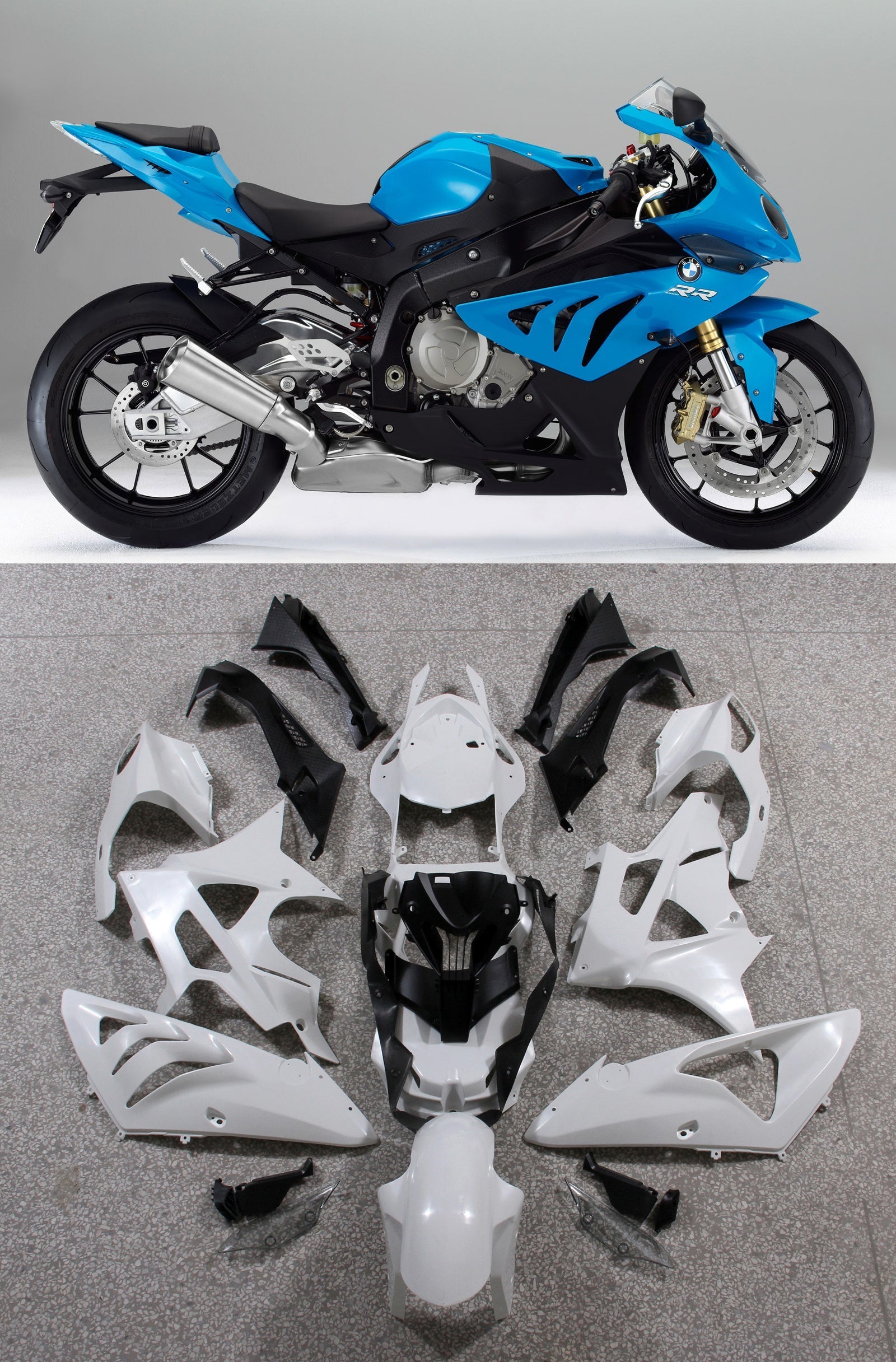 Fairings for 2009-2014 BMW S1000RR Blue SRR  Generic