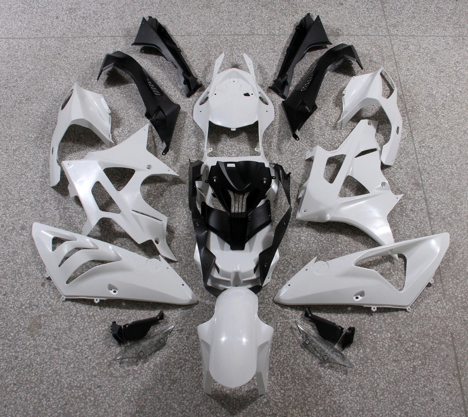 Fairings for 2009-2014 BMW S1000RR White SRR  Generic