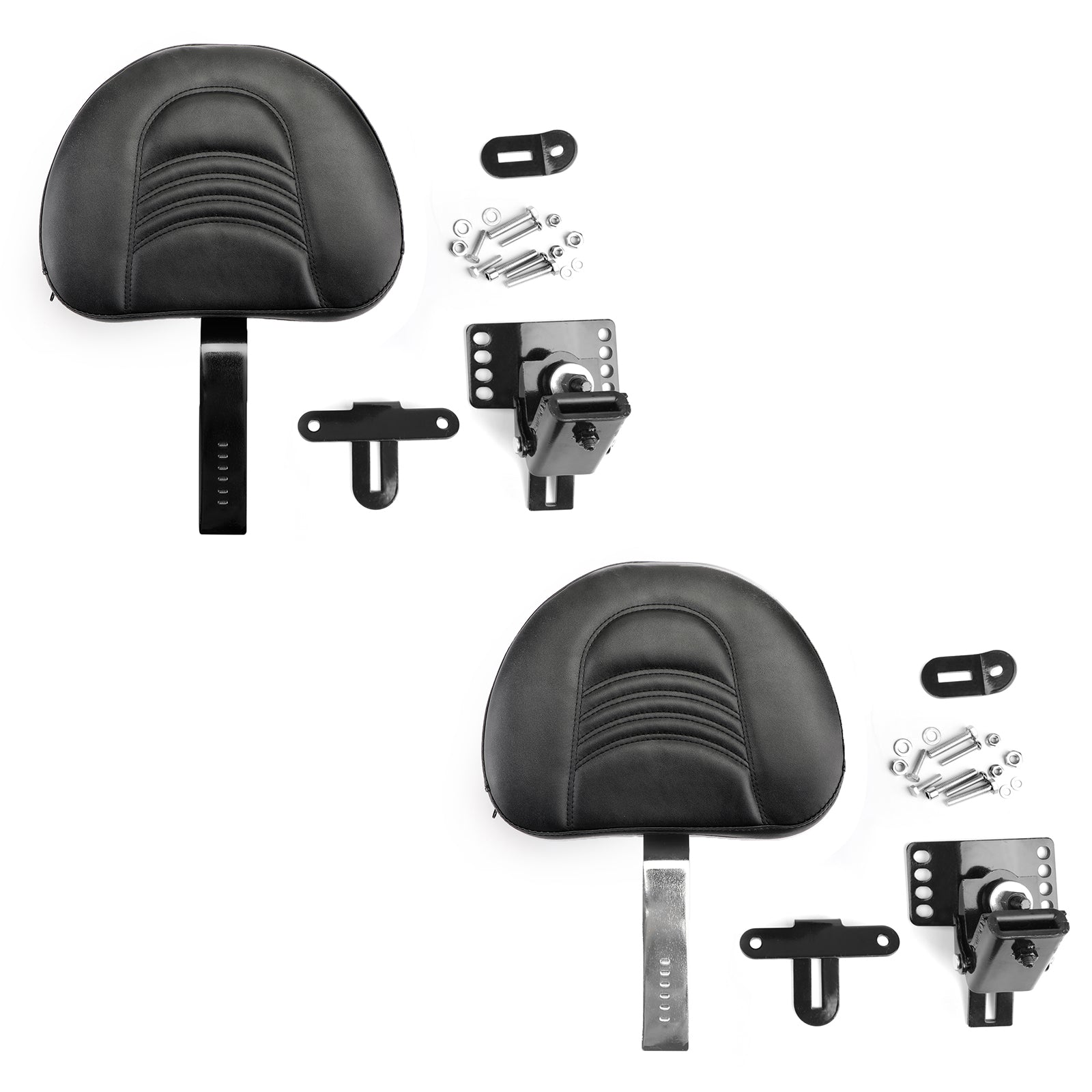 Plug-In Driver Rider Backrest Kit For 1997-18 Touring Road Electra Street Glide