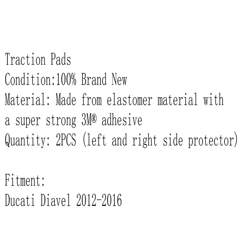 Tank Traction Pad Side Gas Knee Protector 3M Para Ducati Diavel 2012-2016 Genérico