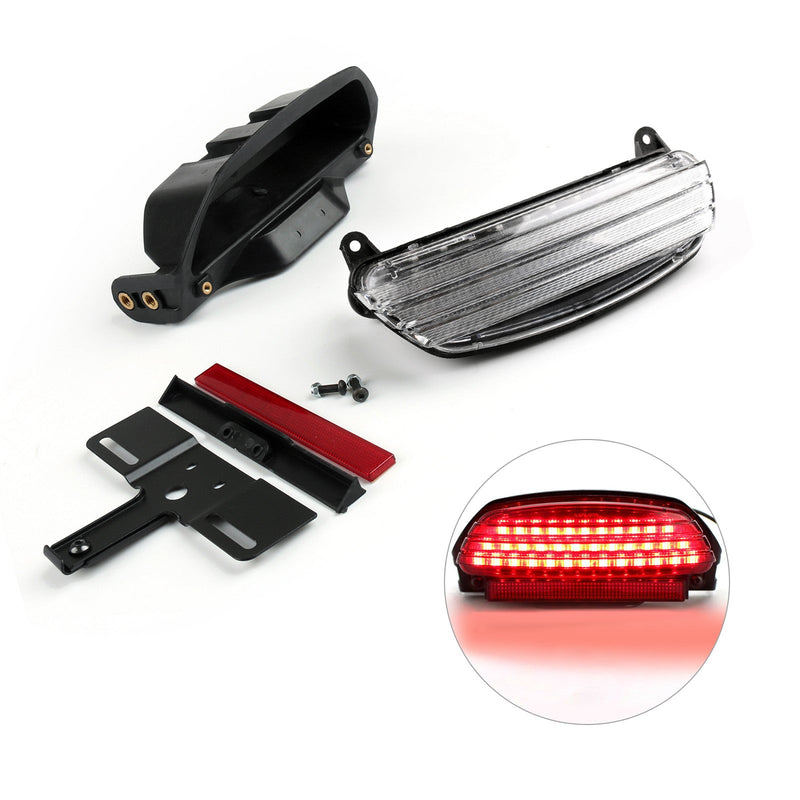 Tri-Bar Fender LED luz trasera + soporte para Harley Softail FXST FXSTB FXSTC genérico