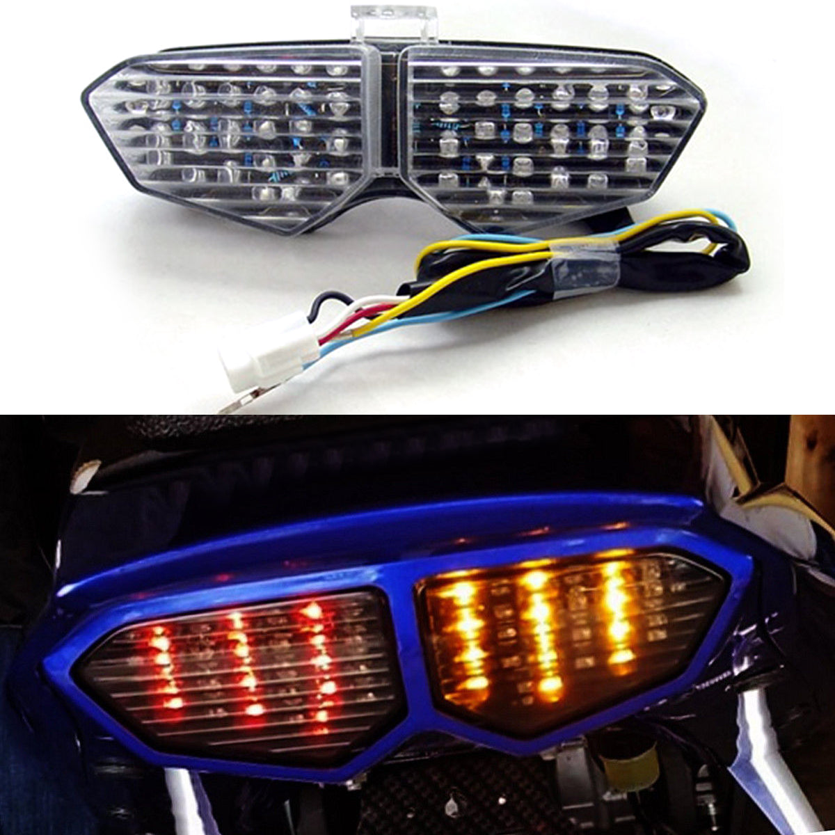 Integrated LED TailLight Turn Signals For Yamaha YZF R6 03-05 YZF R6S 2006-2008 Generic