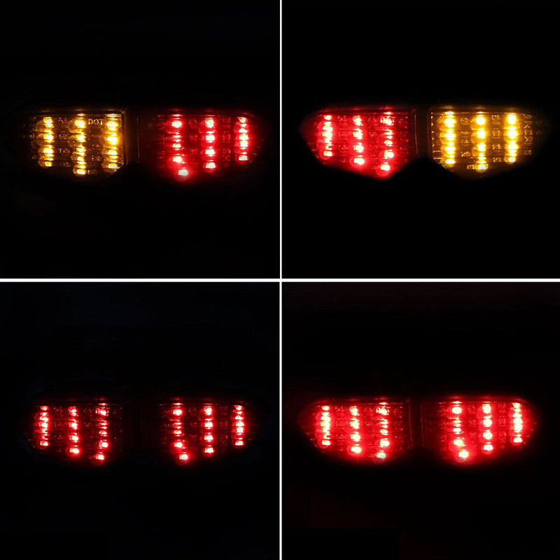 Señales de giro de luz trasera LED integradas para Yamaha YZF R6 03-05 YZF R6S 2006-2008 genérico