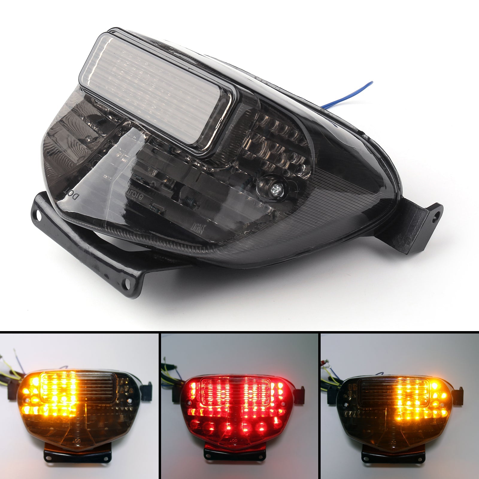 الضوء الخلفي LED المتكامل لسوزوكي GSXR 600/750 (00-03) GSXR1000 (01-02) 2 لون عام