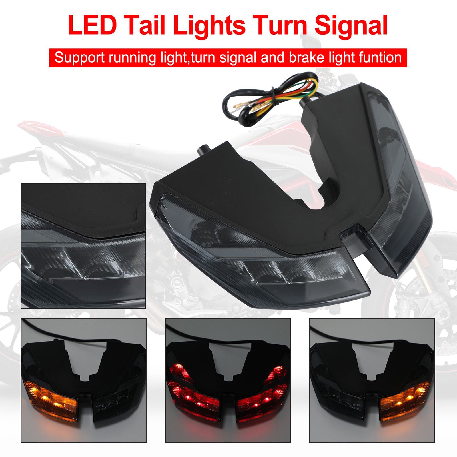 2012-2021 DUCATI HYPERMOTARD 821 939 950 SP Tail Lights Turn Signal