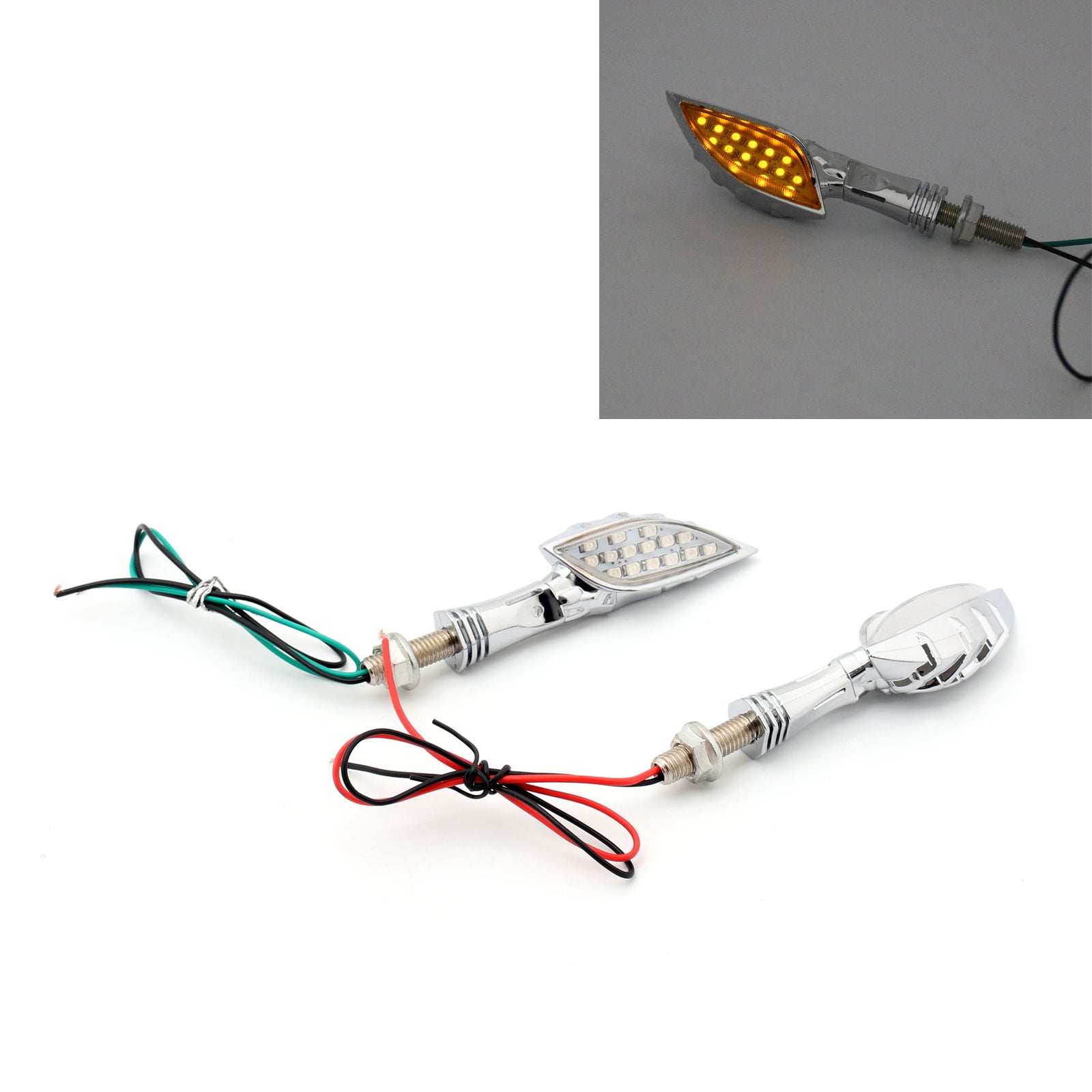 Universal Skeleton Hand LED Turn Signals Blinker Indicator 3 Color Generic