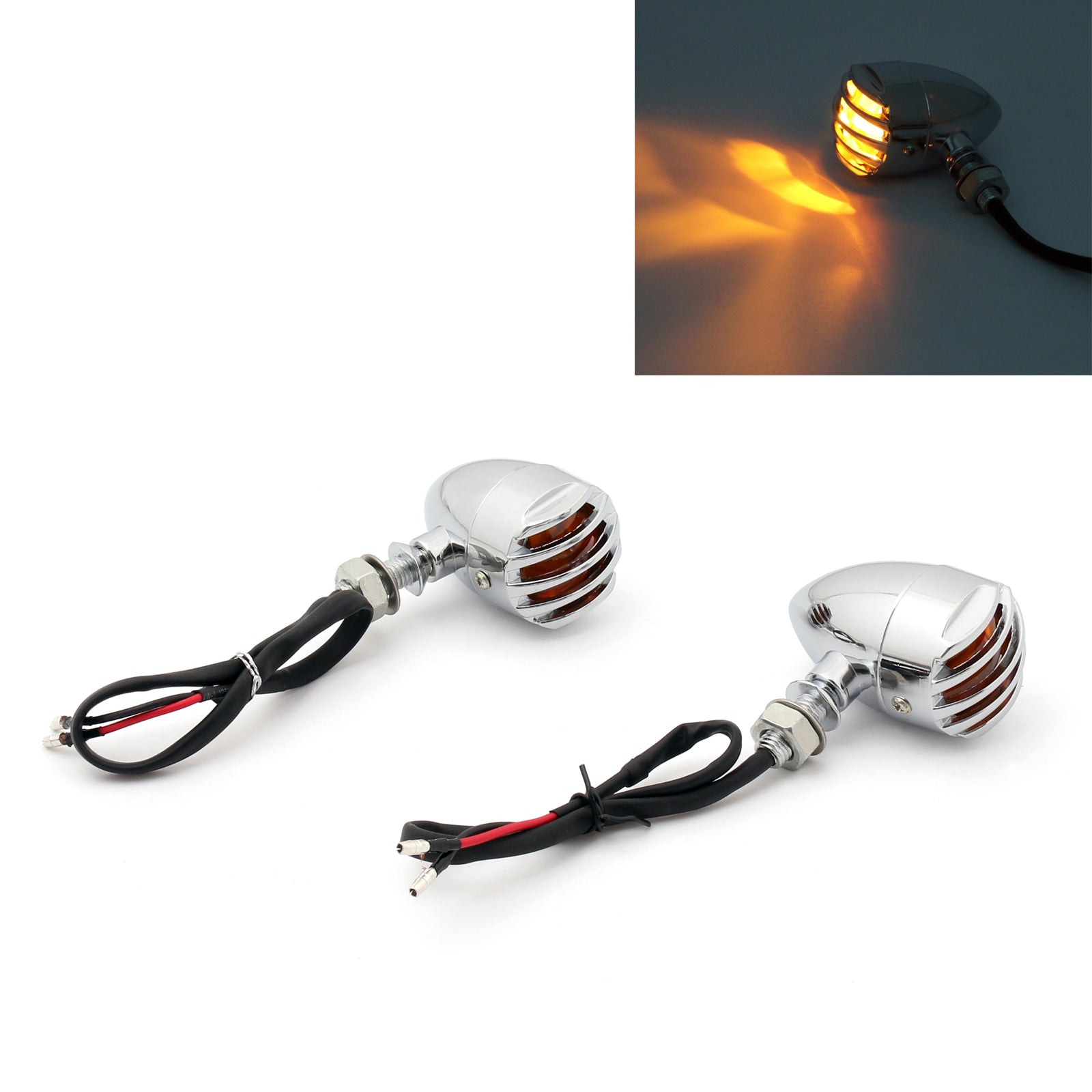 Turn Signal Blinker Indicator For Harley Chopper Sportster Dyna Softail 2 Color Generic