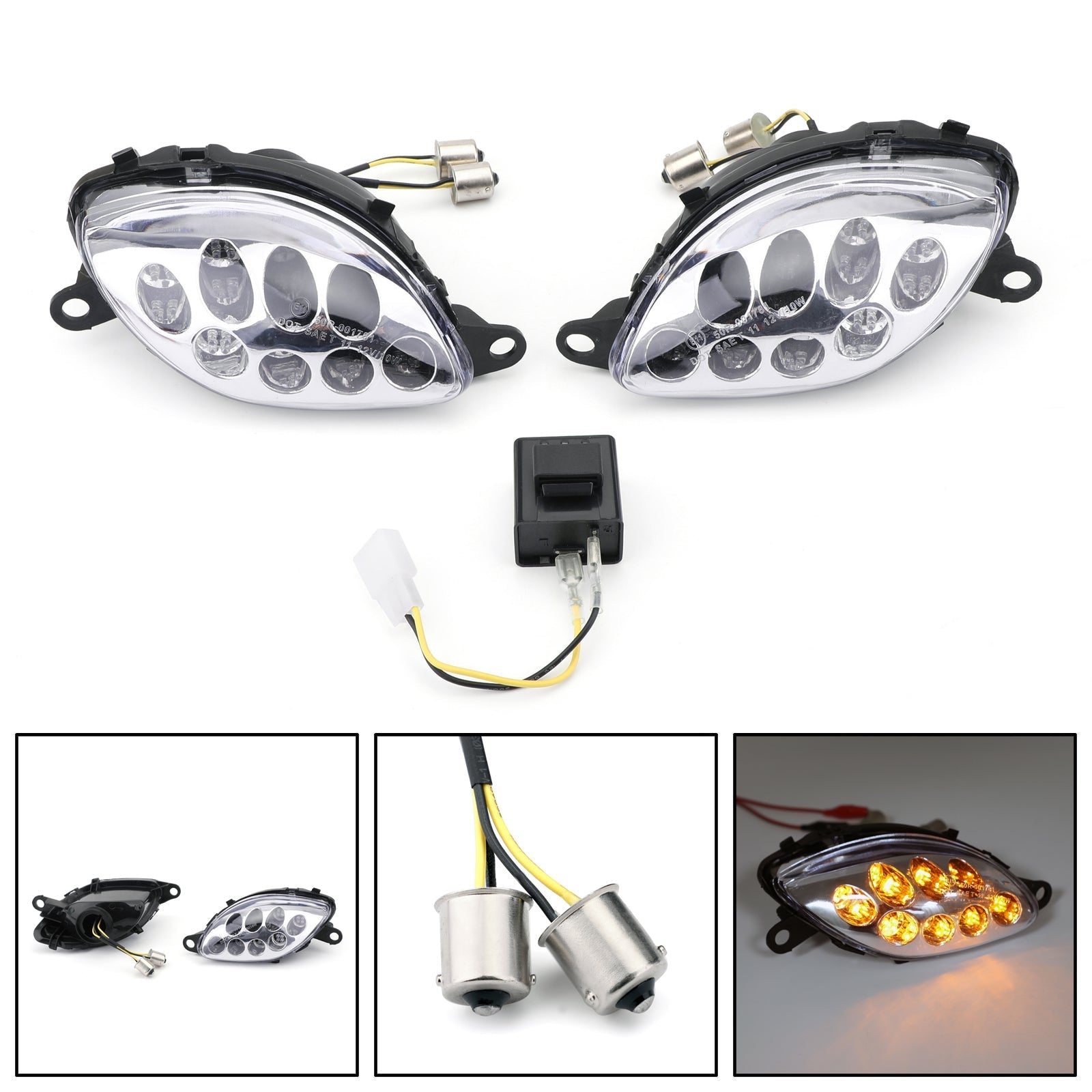 Front Turn Signals For Suzuki Hayabusa GSXR1300 (1999-2007) 2 Color