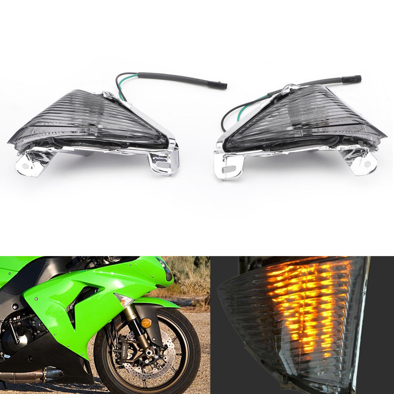 Front Turn Signals lens for Kawasaki ZX14R ZX10R ZX636/ZX6R Ninja 650F Concours Generic