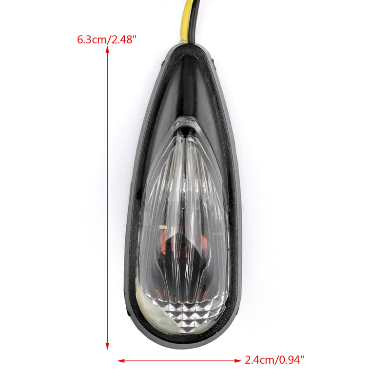 إشارات الانعطاف الخلفية LED بتركيب فلوش لسيارة Honda CBR 600 900 929 1000 RR Generic