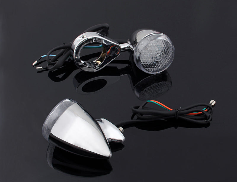 Luz de señal de giro Abrazadera de reubicación de 41 mm para Harley Dyna Sportster Black Generic