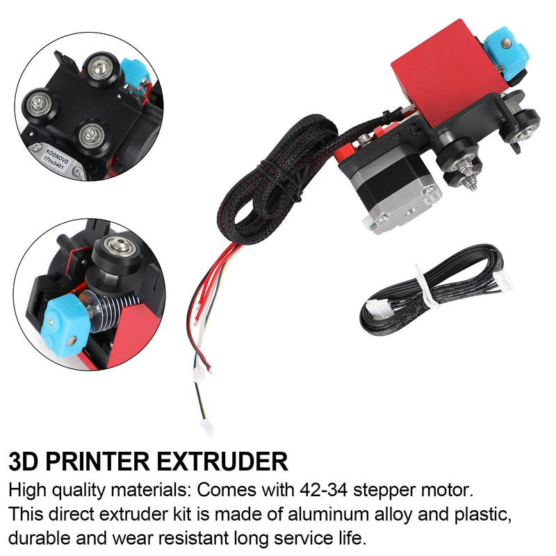 3D Printer MK8 Direct Drive Pulley Turbo Fan Extruder for CR-10 Ender3 12V/24V