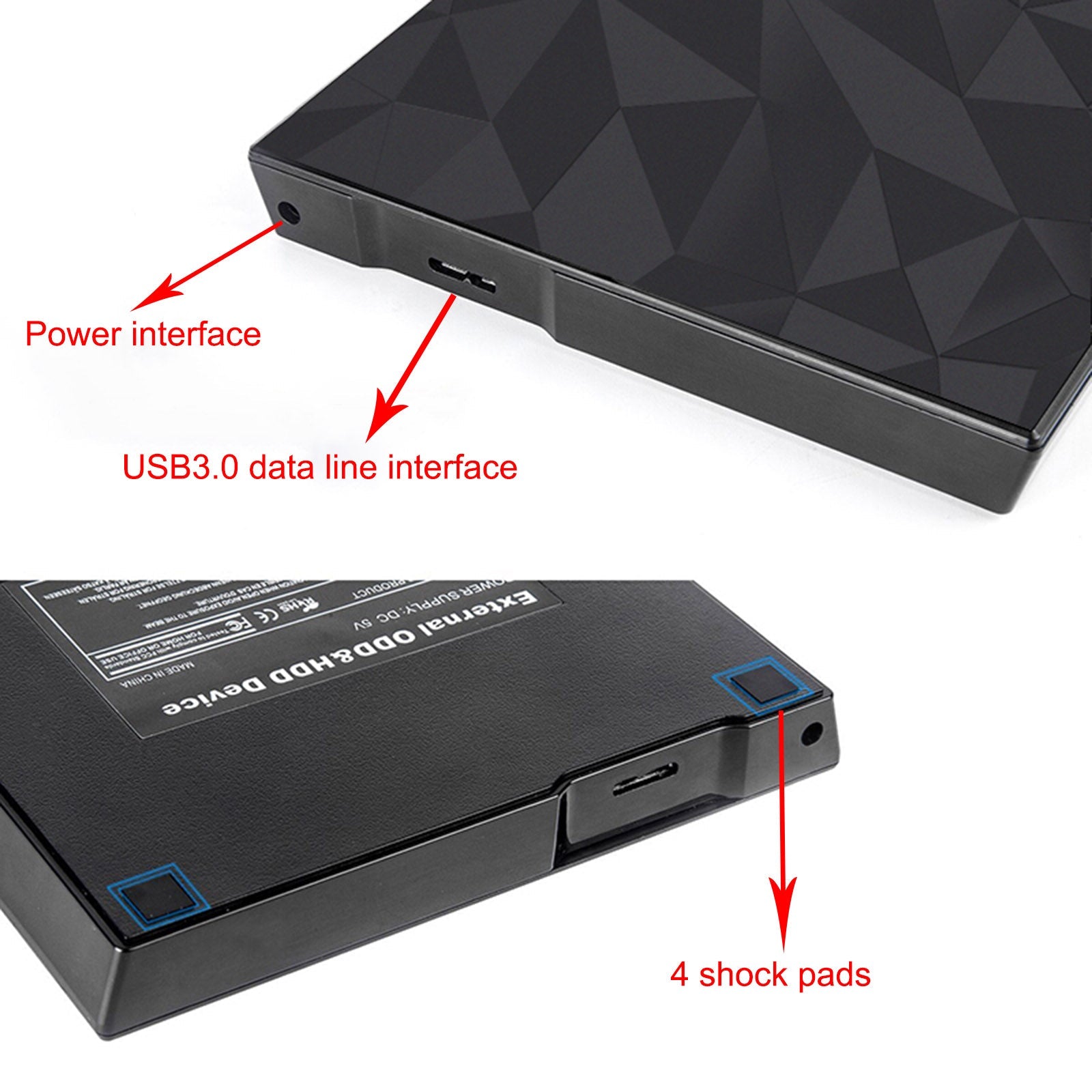 Genuine 6X Bluray Burner External USB 3.0 Player DVD CD BD Recorder PC Drive