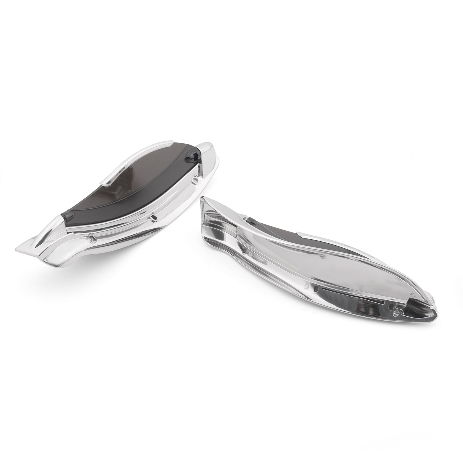 Adjustable Upper Fairing Side Wings Air Deflectors For Harley Street Glide 14-17 Smoke Generic