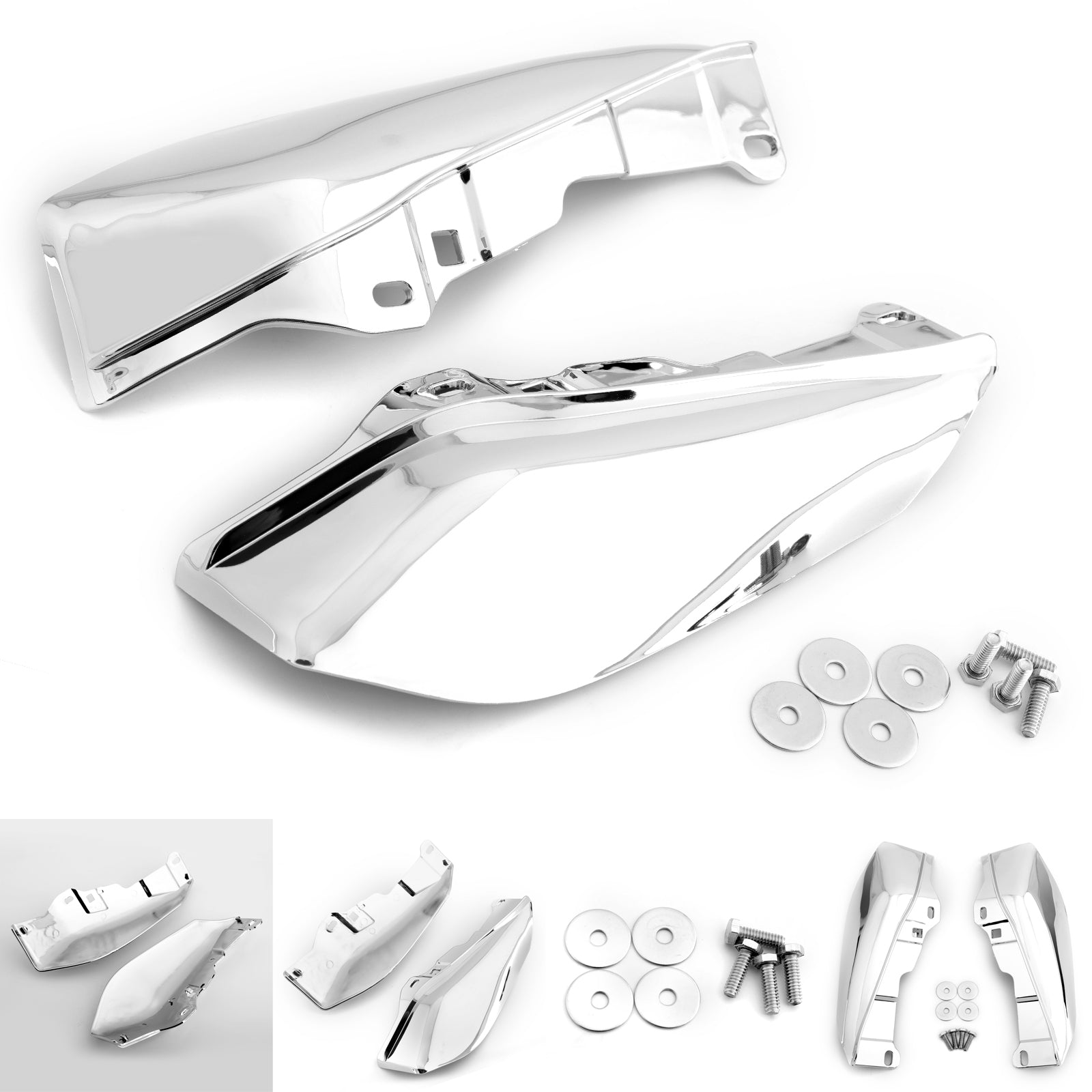 Mid-Frame Air Heat Deflector Trim Accents Shield For Harley Touring Street Glide, 2 Colors Generic