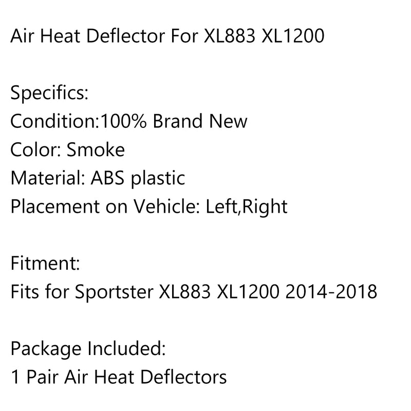 Deflector de calor de aire de marco medio para Sportster 14-18 XL 883 1200 genérico