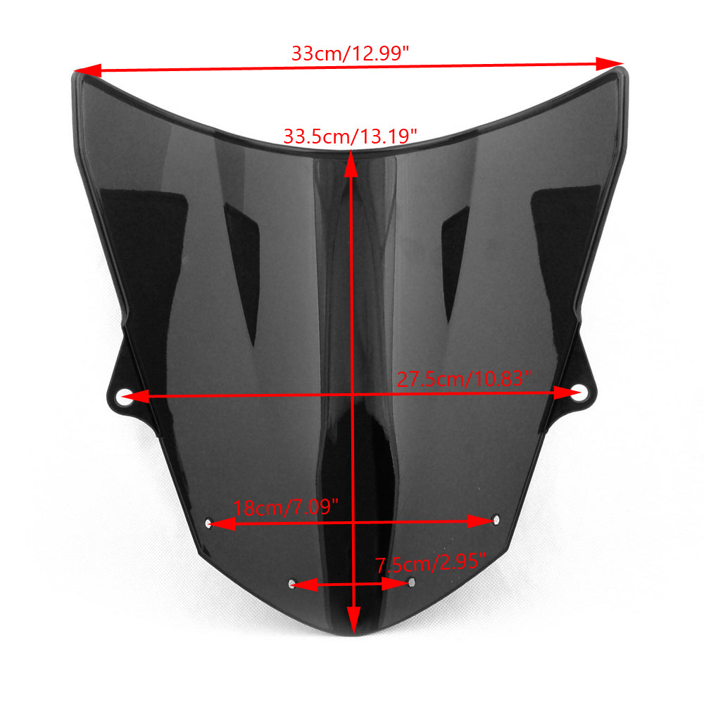 Windshield WindScreen Double Bubble For Kawasaki ZX6R 2009-2014 ZX10R 08-10, 5 Color Generic