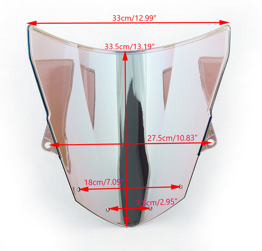 Windshield WindScreen Double Bubble For Kawasaki ZX6R 2009-2014 ZX10R 08-10, 5 Color Generic