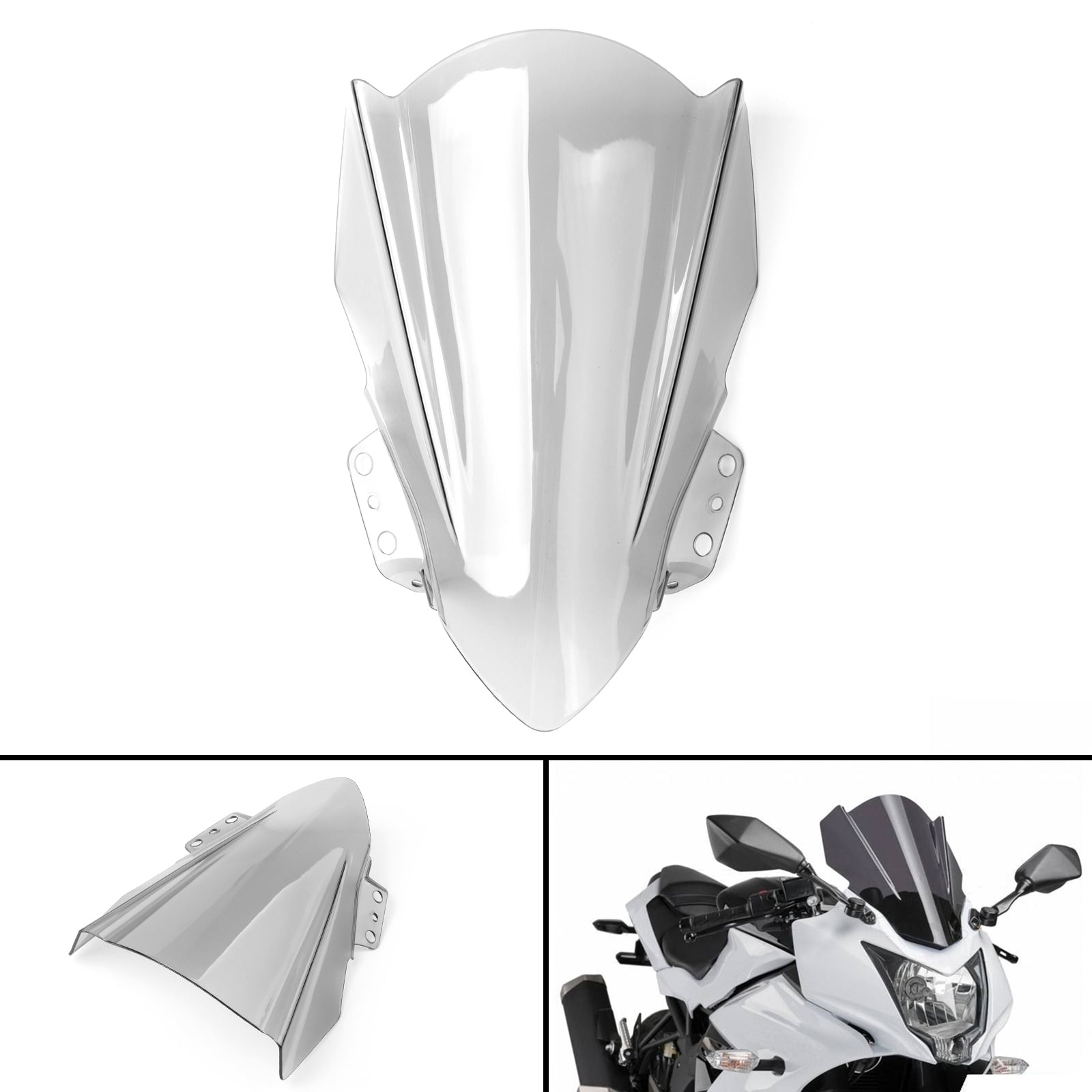 ABS Motorcycle Windshield Windscreen For Kawasaki Ninja 250SL 2015-2017 Generic