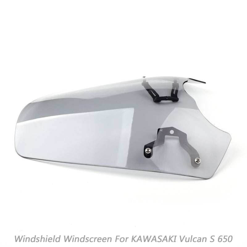 Windscreen Windshield Screen w/Bracket For 2015-2023 Kawasaki Vulcan S EN 650 Generic