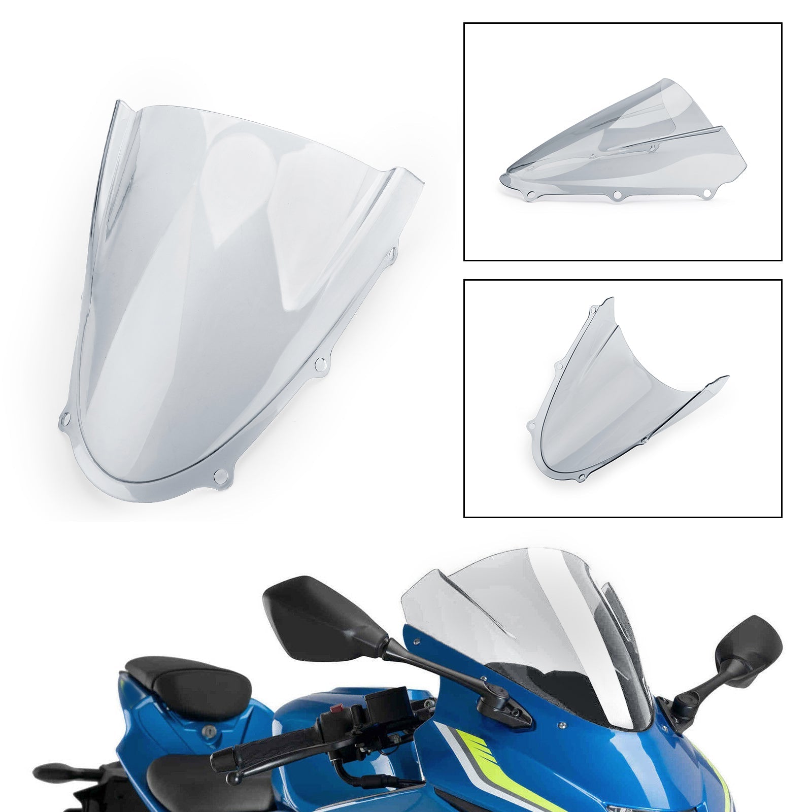 ABS Windshield Windscreen Wind Shield Protector for Suzuki 2017-2018 GSXR 125 Generic