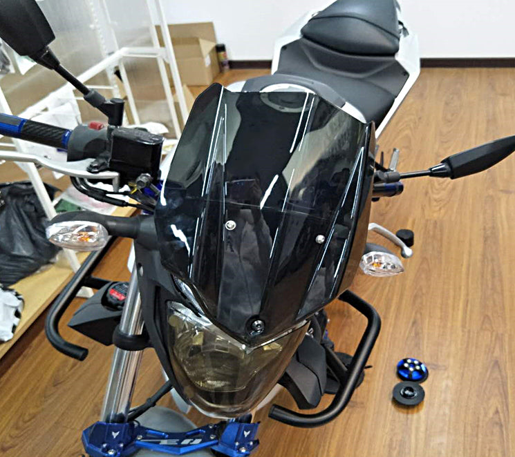 Parabrisas de motocicleta ABS con soporte para Yamaha MT-03 2016-2019 genérico