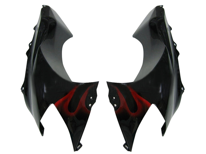 Fairing 2004-2005 Kawasaki ZX 10R Black & Red Flame Ninja  Generic