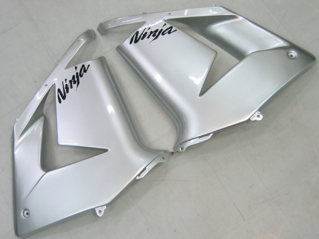 Fairings 2004-2005 Kawasaki ZX 10R Silver Black Ninja  Generic