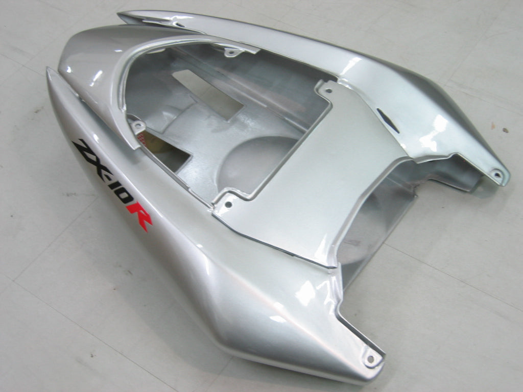 Fairings 2004-2005 Kawasaki ZX 10R Silver Black Ninja  Generic