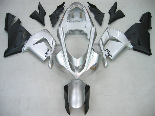 Carenados 2004-2005 Kawasaki ZX 10R Plata Negro Ninja Genérico