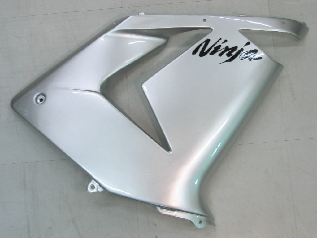 Fairings 2004-2005 Kawasaki ZX 10R Silver Black Ninja  Generic