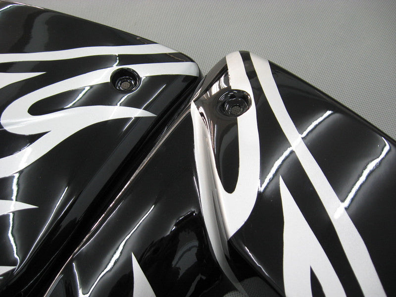 Fairings 2004-2005 Kawasaki ZX 10R Black & Silver Flame Ninja  Generic