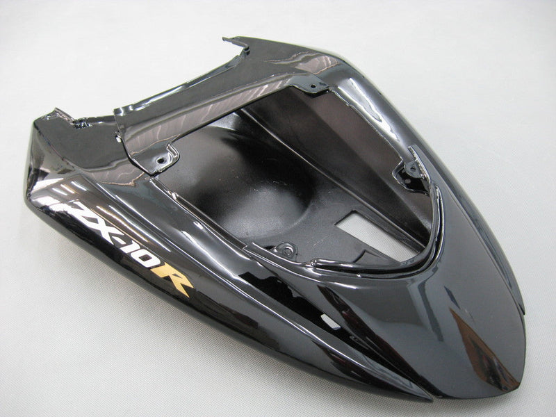 Fairings 2004-2005 Kawasaki ZX 10R Black & Silver Flame Ninja  Generic