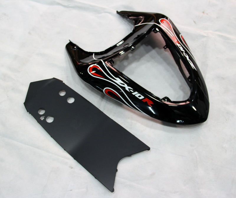 Fairings 2006-2007 Kawasaki ZX 10R أسود أحمر لهب عام