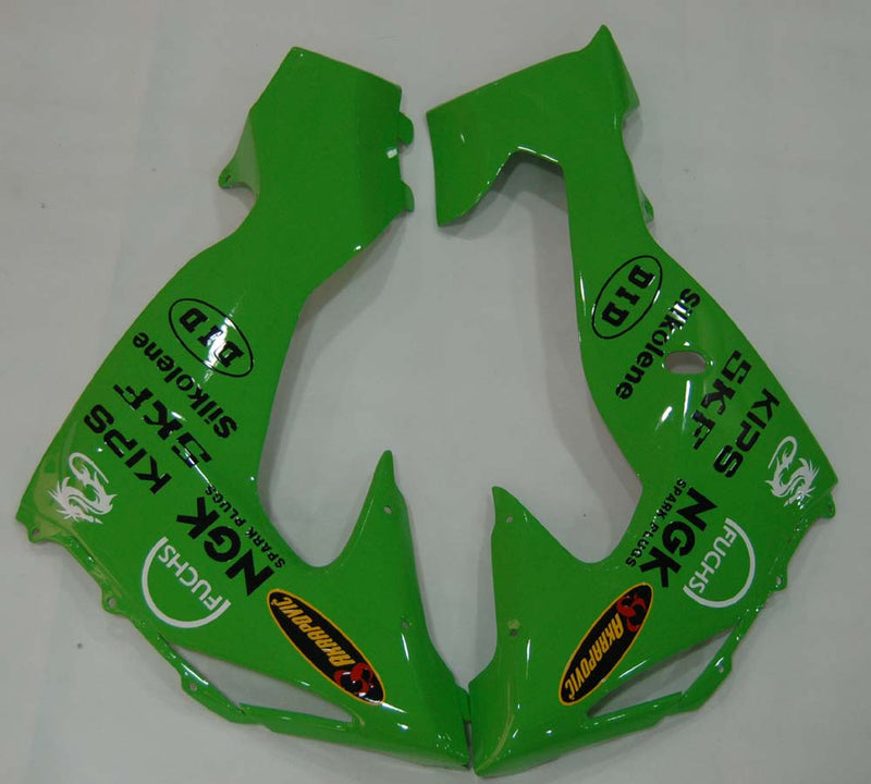 Fairings 2006-2007 Kawasaki ZX 10R أخضر أسود رقم 56 ناكانو عام